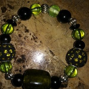Green beaded bracelet